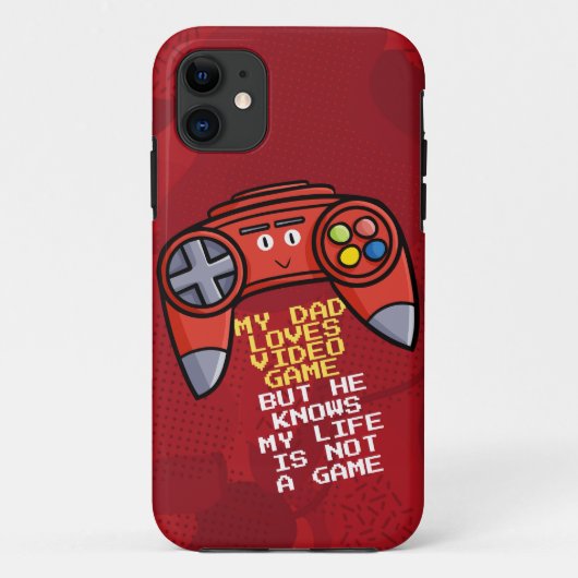 Funny Red Joystick Vaderdag Groet Case-Mate iPhone Case (Achterkant)