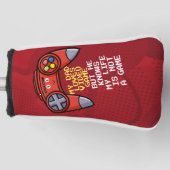 Funny Red Joystick Vaderdag Groet Golfheadcover (Voorkant)