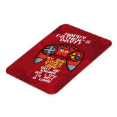 Funny Red Joystick Vaderdag Groet Magneet (Linkerzijde)