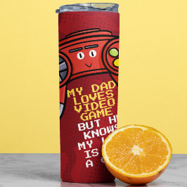 Funny Red Joystick Vaderdag Groet Thermosbeker