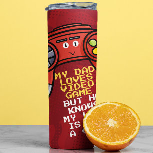 Funny Red Joystick Vaderdag Groet Thermosbeker