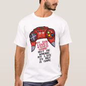 Funny Red Joystick Vaderdag Wit T-shirt (Voorkant)