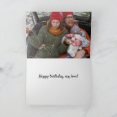 Funny Red Kawaii hart Cartoon Happy Birthday Kaart (Binnen)