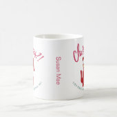 Funny Red Kerstkat Illustratie Koffiemok (Center)