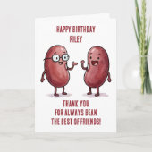 Funny Red Kidney Bean Best Friend Birthday Kaart (Voorkant)