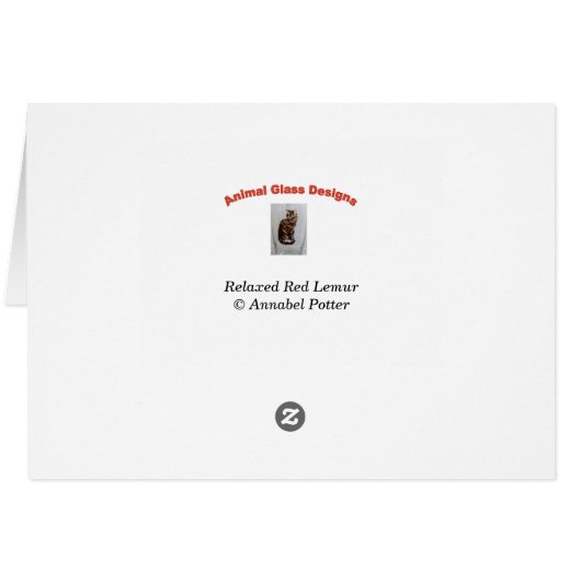 Funny Red Lemur (Achterkant Horizontaal)
