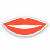 Funny Red Lips Sticker (Voorkant)