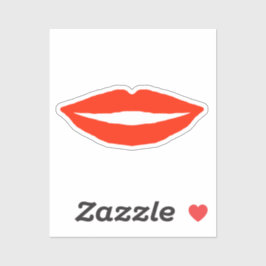 Funny Red Lips Sticker