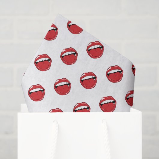 Funny Red Lips  Tissuepapier (Cadeauzakje)
