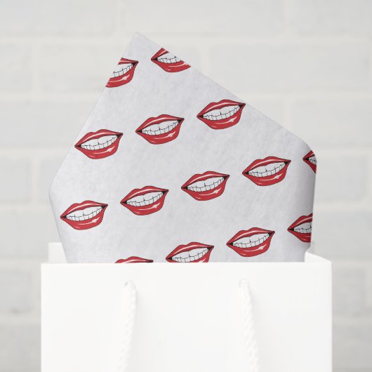 Funny Red Lips  Tissuepapier (Cadeauzakje)
