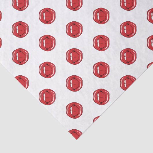 Funny Red Lips  Tissuepapier (Detail)