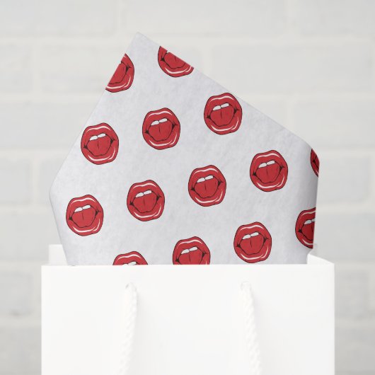 Funny Red Lips  Tissuepapier (Cadeauzakje)