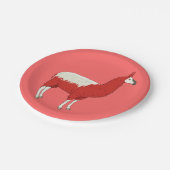 Funny Red Llama Papieren Bordje (Gekanteld)