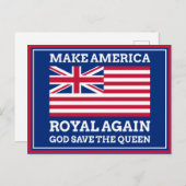 Funny Red Make America Royal Opnieuw Vector Art Briefkaart (Voorkant / Achterkant)