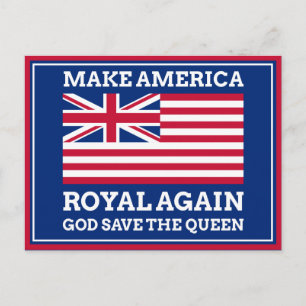 Funny Red Make America Royal Opnieuw Vector Art Briefkaart