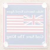 Funny Red Make America Royal Opnieuw Vector Art Glazen Onderzetter (Achterkant)