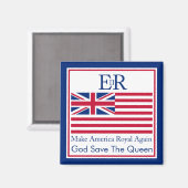 Funny Red Make America Royal Opnieuw Vector Art Magneet (Voorkant / Achterkant)