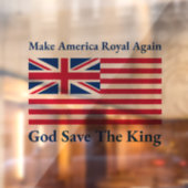 Funny Red Make America Royal Opnieuw Vector Art Raamsticker (Vel 2)