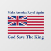 Funny Red Make America Royal Opnieuw Vector Art Raamsticker (Vel)