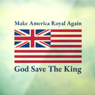 Funny Red Make America Royal Opnieuw Vector Art Raamsticker