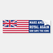 Funny Red Make America Royal Opnieuw vlag Bumpersticker (Voorkant)