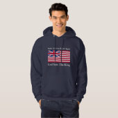 Funny Red Make America Royal Opnieuw vlag Hoodie (Voorkant volledig)