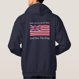 Funny Red Make America Royal Opnieuw vlag Hoodie