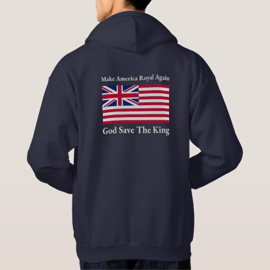 Funny Red Make America Royal Opnieuw vlag Hoodie (Achterkant)