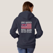 Funny Red Make America Royal Opnieuw vlag Hoodie (Achterkant volledig)