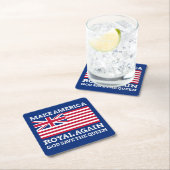 Funny Red Make America Royal Opnieuw vlag Kartonnen Onderzetters (Insitu)