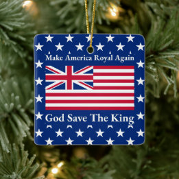 Funny Red Make America Royal Opnieuw vlag Keramisch Ornament