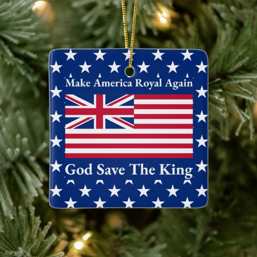 Funny Red Make America Royal Opnieuw vlag Keramisch Ornament (Boom)