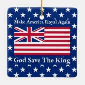 Funny Red Make America Royal Opnieuw vlag Keramisch Ornament (Achterkant)