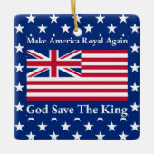 Funny Red Make America Royal Opnieuw vlag Keramisch Ornament (Voorkant)