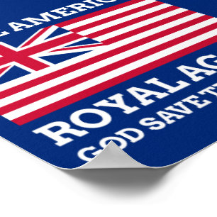 Funny Red Make America Royal Opnieuw vlag Poster