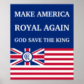 Funny Red Make America Royal Opnieuw vlag Poster (Voorkant)