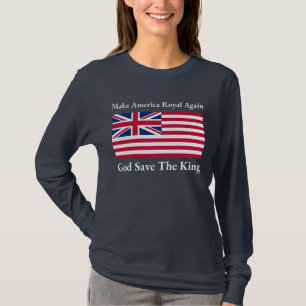 Funny Red Make America Royal Opnieuw vlag T-shirt