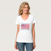 Funny Red Make America Royal Opnieuw vlag T-shirt (Voorkant volledig)