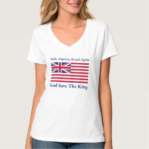 Funny Red Make America Royal Opnieuw vlag T-shirt