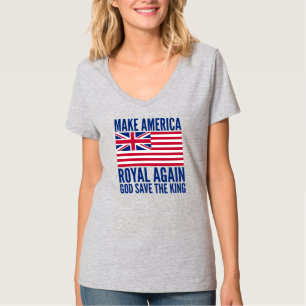 Funny Red Make America Royal Opnieuw vlag T-shirt