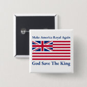Funny Red Make America Royal Opnieuw vlag Vierkante Button 5,1 Cm (Voorkant /achterkant)