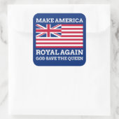 Funny Red Make America Royal Opnieuw vlag Vierkante Sticker (Tas)