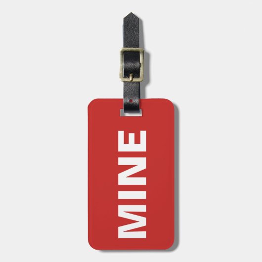Funny Red Mine Bagagelabel (Voorkant verticaal)