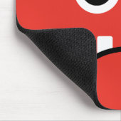 Funny Red Monster Face Muismat (Hoek)