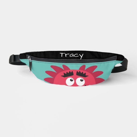 Funny Red Monster Gepersonaliseerd Kind Heuptasje (Voorkant)