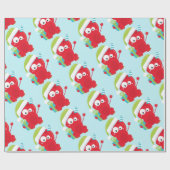 Funny Red Monster Kerstmis Cadeaupapier (Vlak)