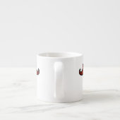 FUNNY RED MUSTACHE PRINTED GLITTER ESPRESSO KOP (Achterkant)