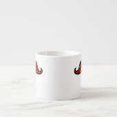 FUNNY RED MUSTACHE PRINTED GLITTER ESPRESSO KOP (Voorkant)