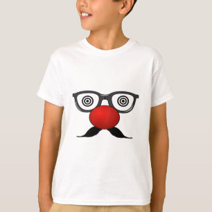 Funny Red Nose rare glazen snor T-shirt