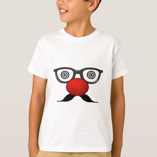 Funny Red Nose rare glazen snor T-shirt (Voorkant)